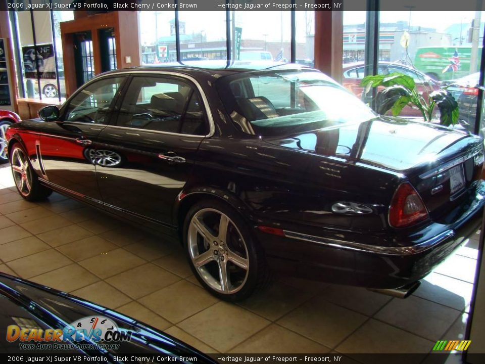 2006 Jaguar XJ Super V8 Portfolio Black Cherry / Conker Brown Photo #4