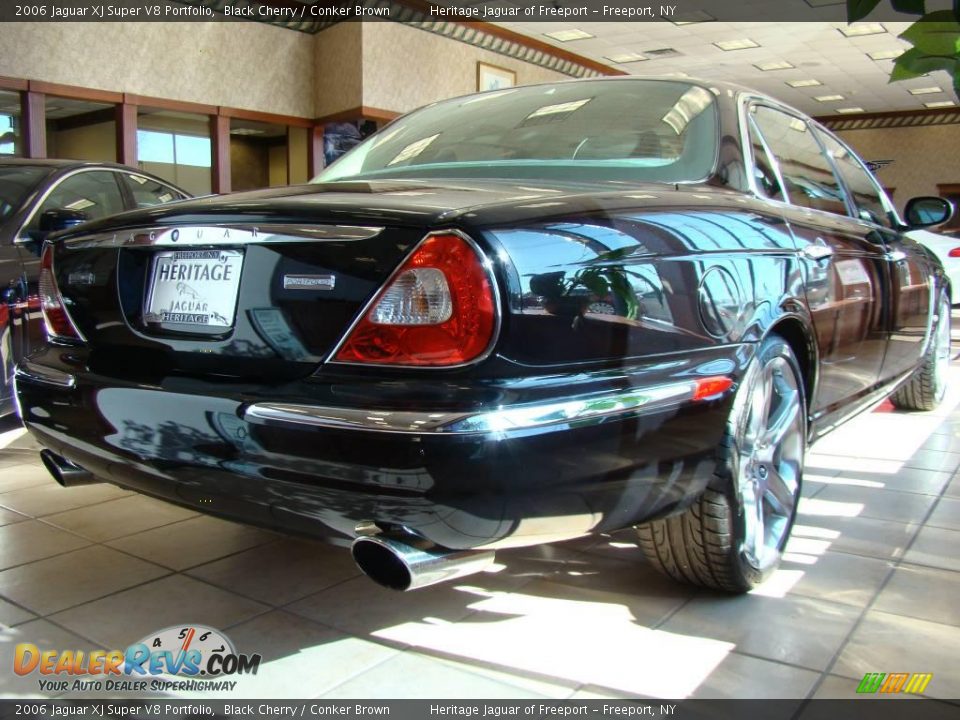 2006 Jaguar XJ Super V8 Portfolio Black Cherry / Conker Brown Photo #6