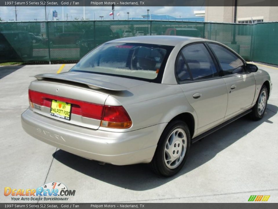 1997 Saturn S Series SL2 Sedan Gold / Tan Photo #3