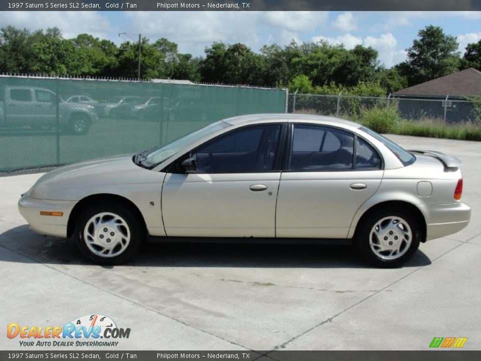 1997 Saturn S Series SL2 Sedan Gold / Tan Photo #6