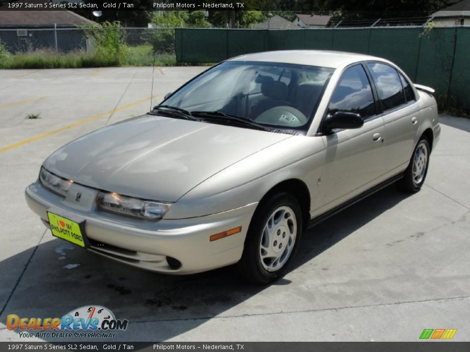 1997 Saturn S Series SL2 Sedan Gold / Tan Photo #7