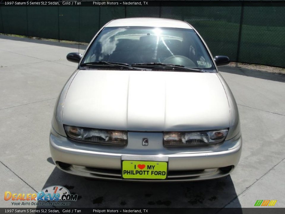 1997 Saturn S Series SL2 Sedan Gold / Tan Photo #8