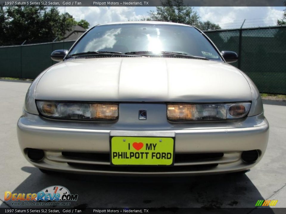 1997 Saturn S Series SL2 Sedan Gold / Tan Photo #9