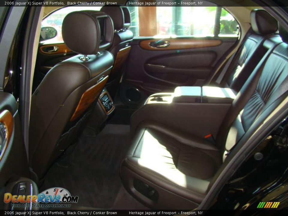 2006 Jaguar XJ Super V8 Portfolio Black Cherry / Conker Brown Photo #24