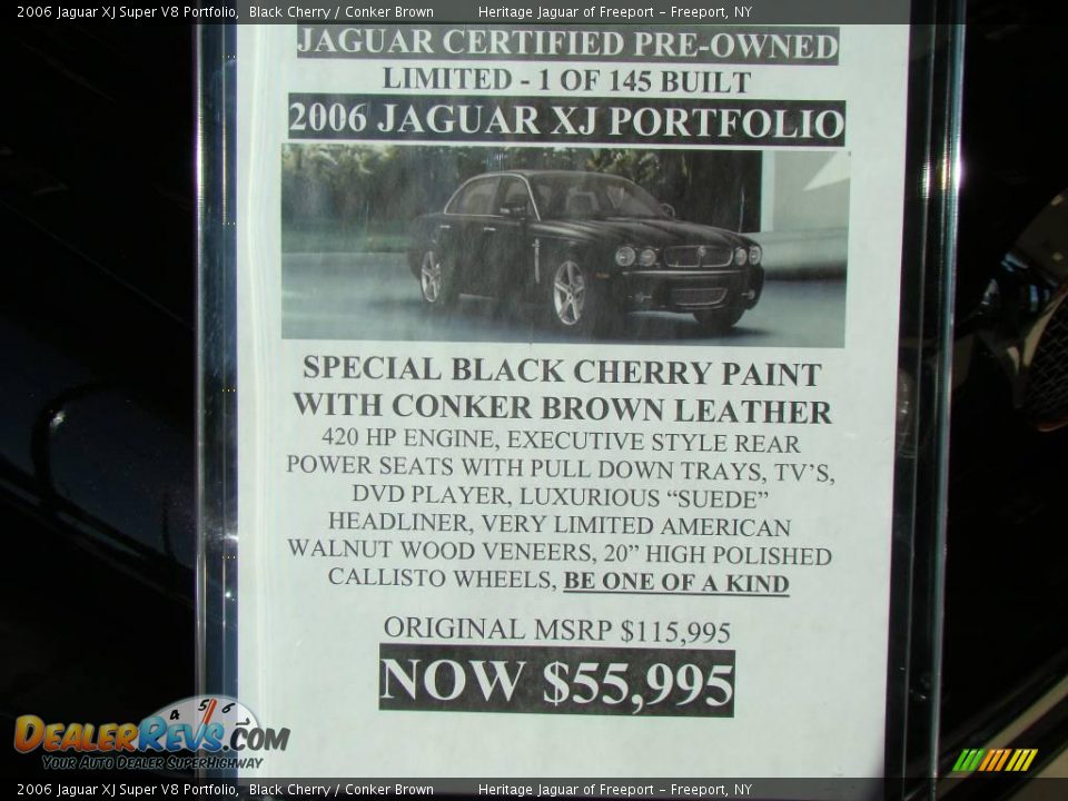 2006 Jaguar XJ Super V8 Portfolio Black Cherry / Conker Brown Photo #36