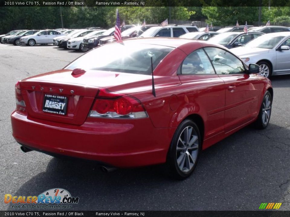 2010 Volvo C70 T5 Passion Red / Off Black Photo #11