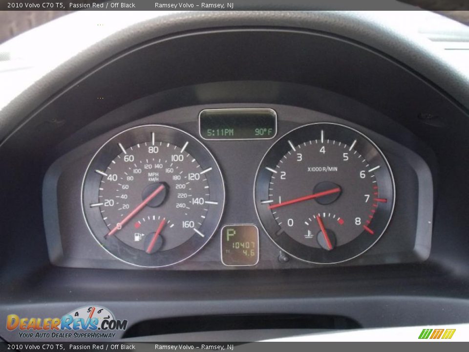 2010 Volvo C70 T5 Passion Red / Off Black Photo #18