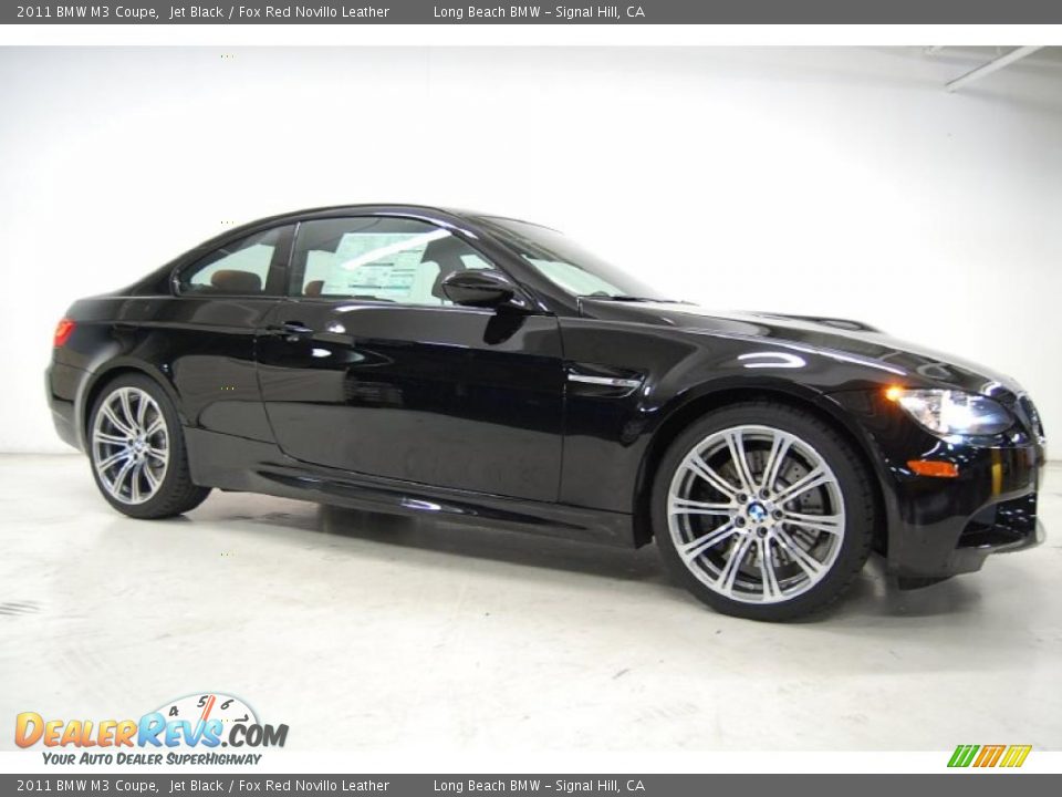 2011 BMW M3 Coupe Jet Black / Fox Red Novillo Leather Photo #2