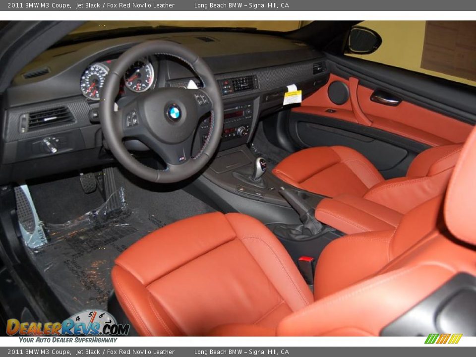 2011 BMW M3 Coupe Jet Black / Fox Red Novillo Leather Photo #13