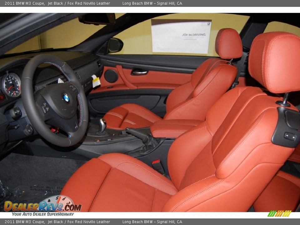 2011 BMW M3 Coupe Jet Black / Fox Red Novillo Leather Photo #14
