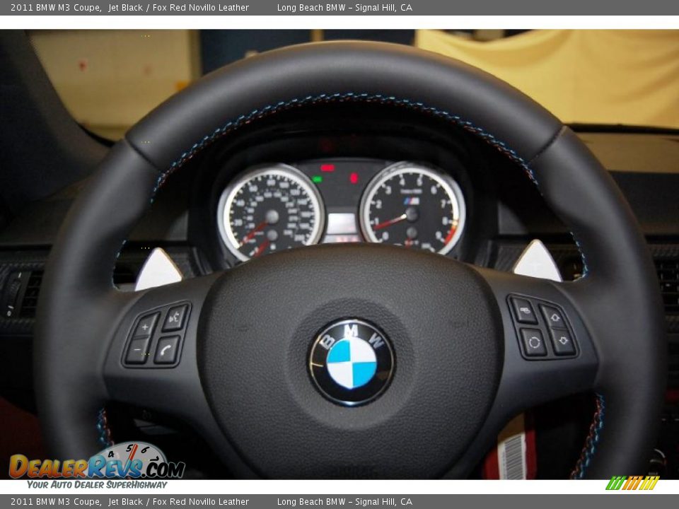 2011 BMW M3 Coupe Jet Black / Fox Red Novillo Leather Photo #22
