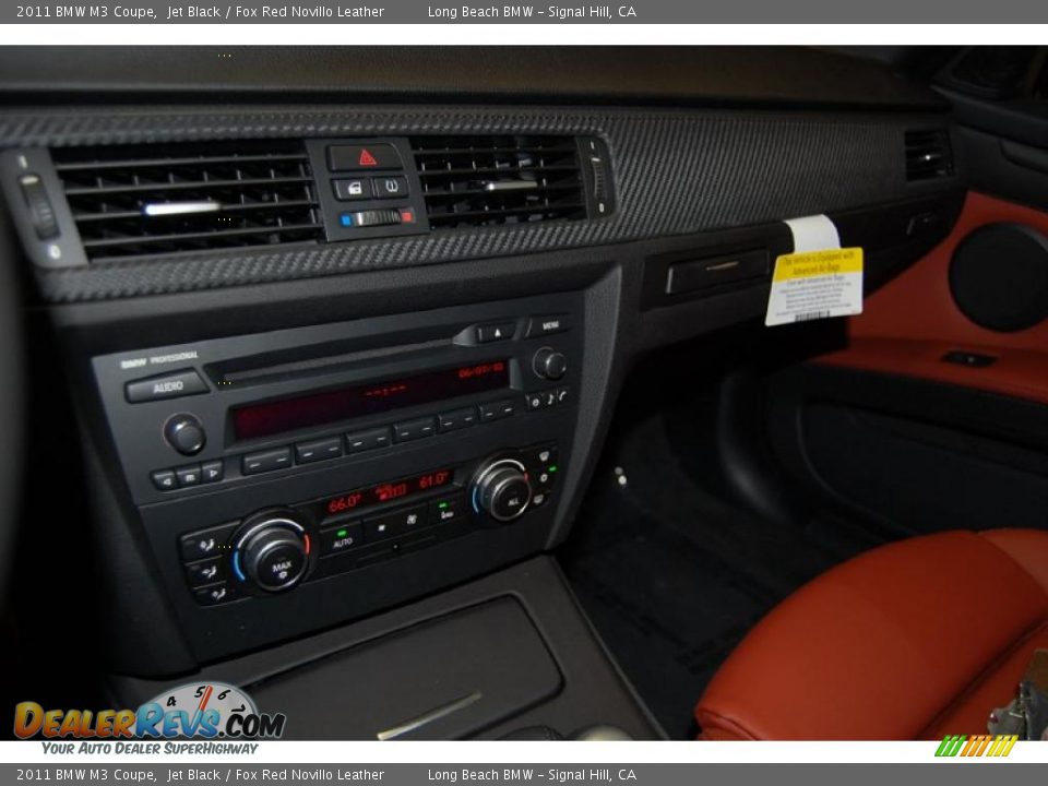 2011 BMW M3 Coupe Jet Black / Fox Red Novillo Leather Photo #25