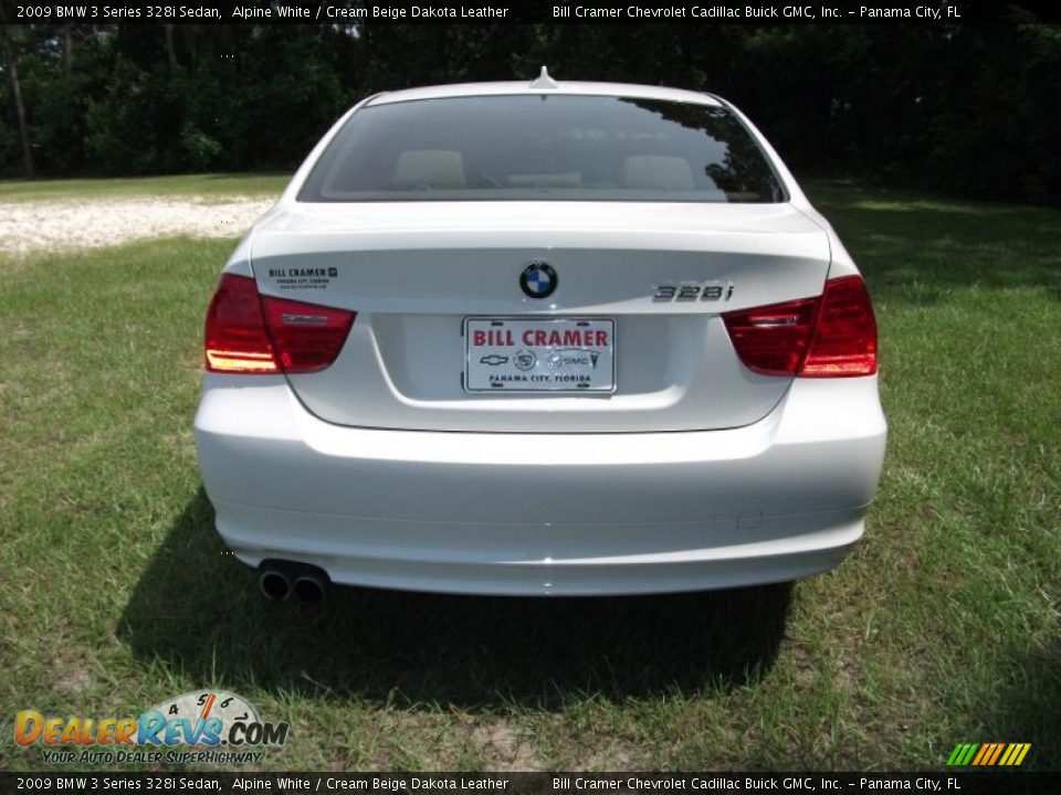 2009 BMW 3 Series 328i Sedan Alpine White / Cream Beige Dakota Leather Photo #3
