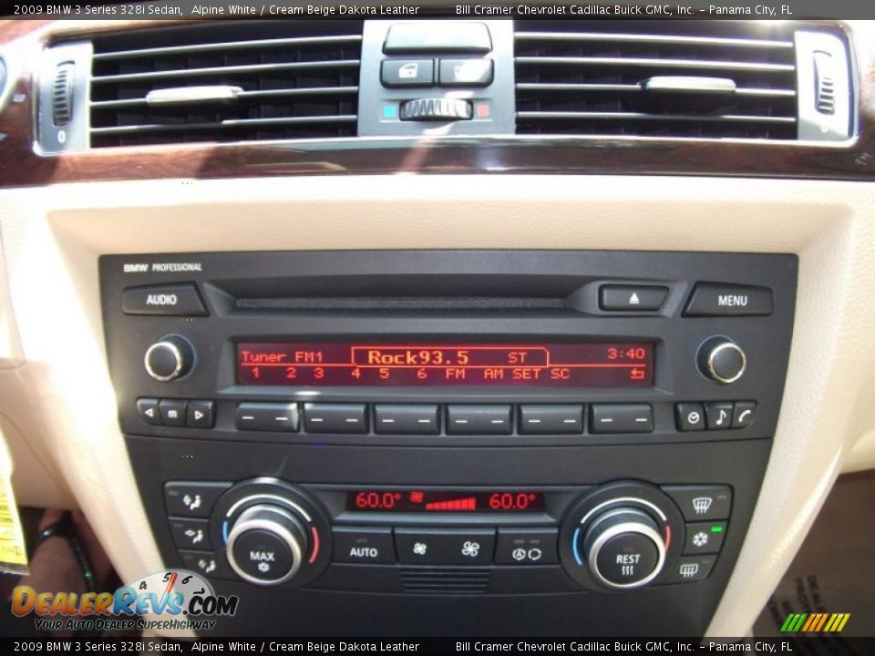 2009 BMW 3 Series 328i Sedan Alpine White / Cream Beige Dakota Leather Photo #10