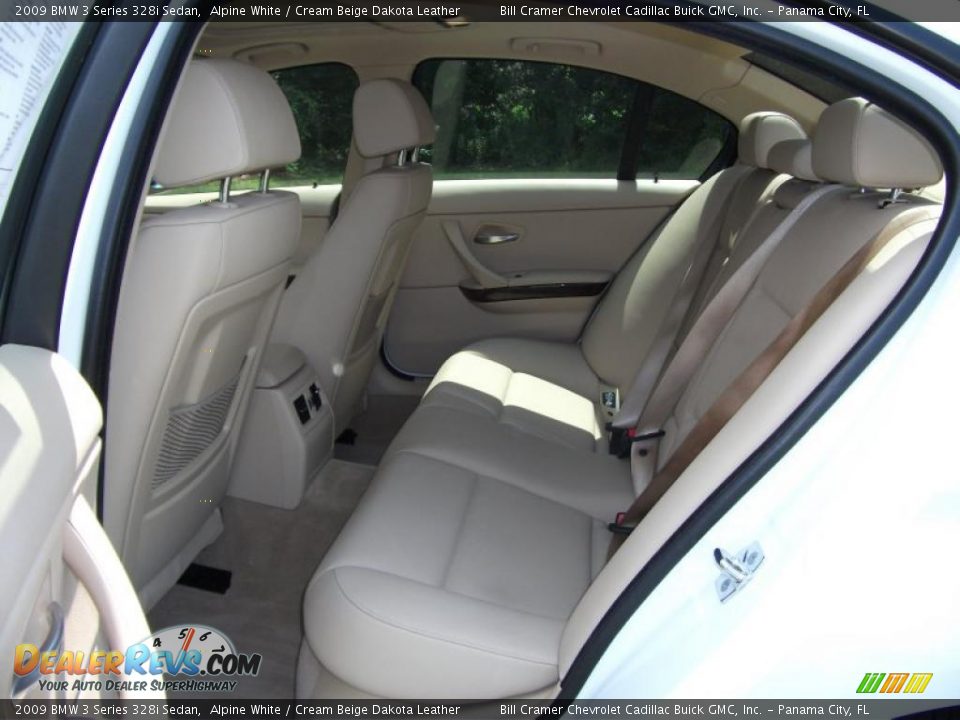 2009 BMW 3 Series 328i Sedan Alpine White / Cream Beige Dakota Leather Photo #15