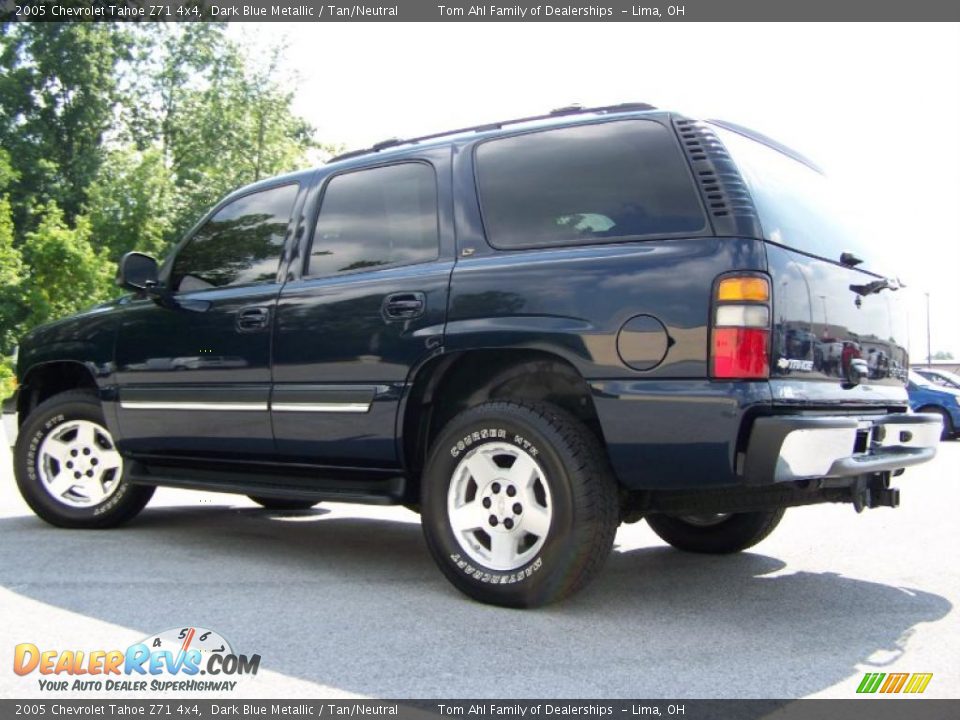 2005 Chevrolet Tahoe Z71 4x4 Dark Blue Metallic / Tan/Neutral Photo #4