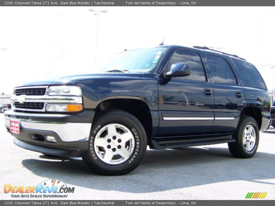 2005 Chevrolet Tahoe Z71 4x4 Dark Blue Metallic / Tan/Neutral Photo #5