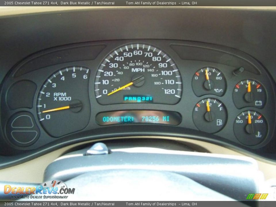 2005 Chevrolet Tahoe Z71 4x4 Dark Blue Metallic / Tan/Neutral Photo #22