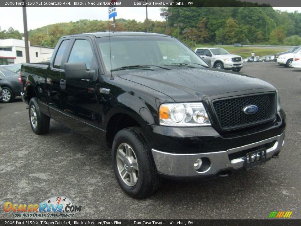 2006 Ford F150 XLT SuperCab 4x4 Black / Medium/Dark Flint Photo #1