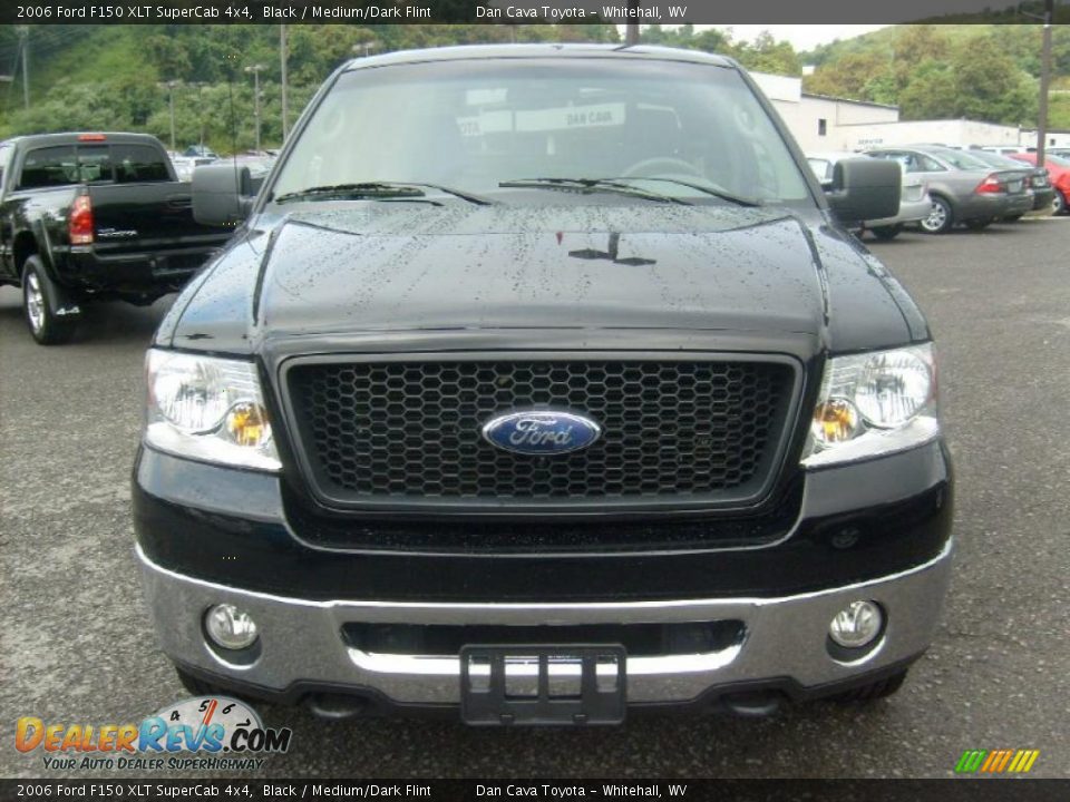2006 Ford F150 XLT SuperCab 4x4 Black / Medium/Dark Flint Photo #2