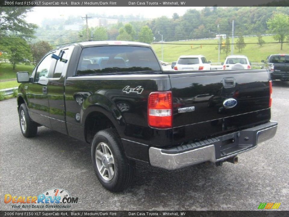 2006 Ford F150 XLT SuperCab 4x4 Black / Medium/Dark Flint Photo #5