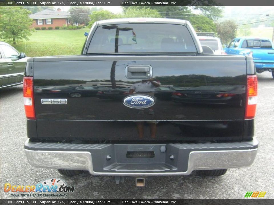 2006 Ford F150 XLT SuperCab 4x4 Black / Medium/Dark Flint Photo #6