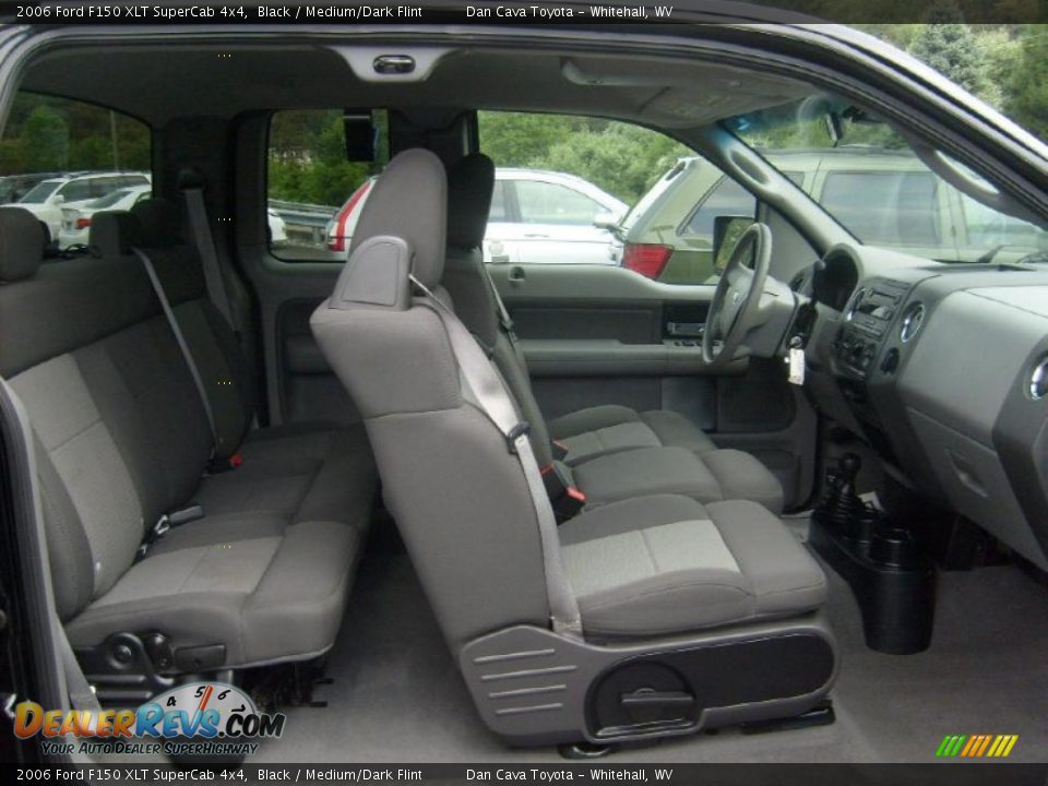 2006 Ford F150 XLT SuperCab 4x4 Black / Medium/Dark Flint Photo #9