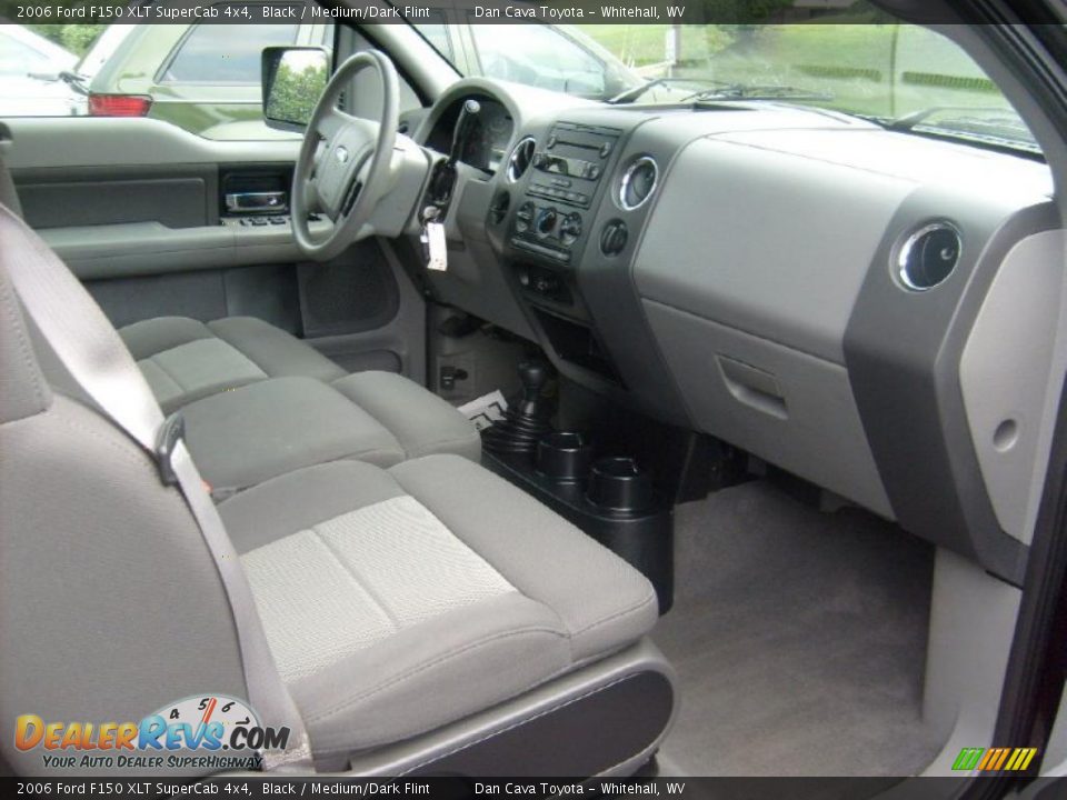 2006 Ford F150 XLT SuperCab 4x4 Black / Medium/Dark Flint Photo #10