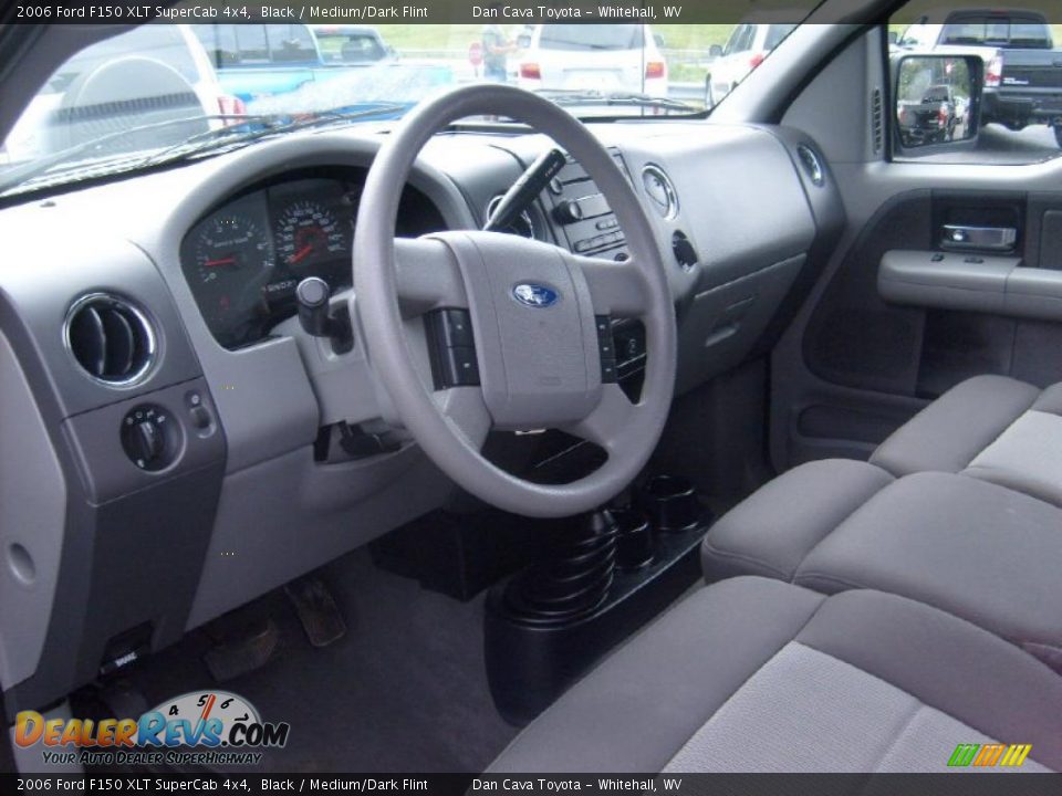 2006 Ford F150 XLT SuperCab 4x4 Black / Medium/Dark Flint Photo #12