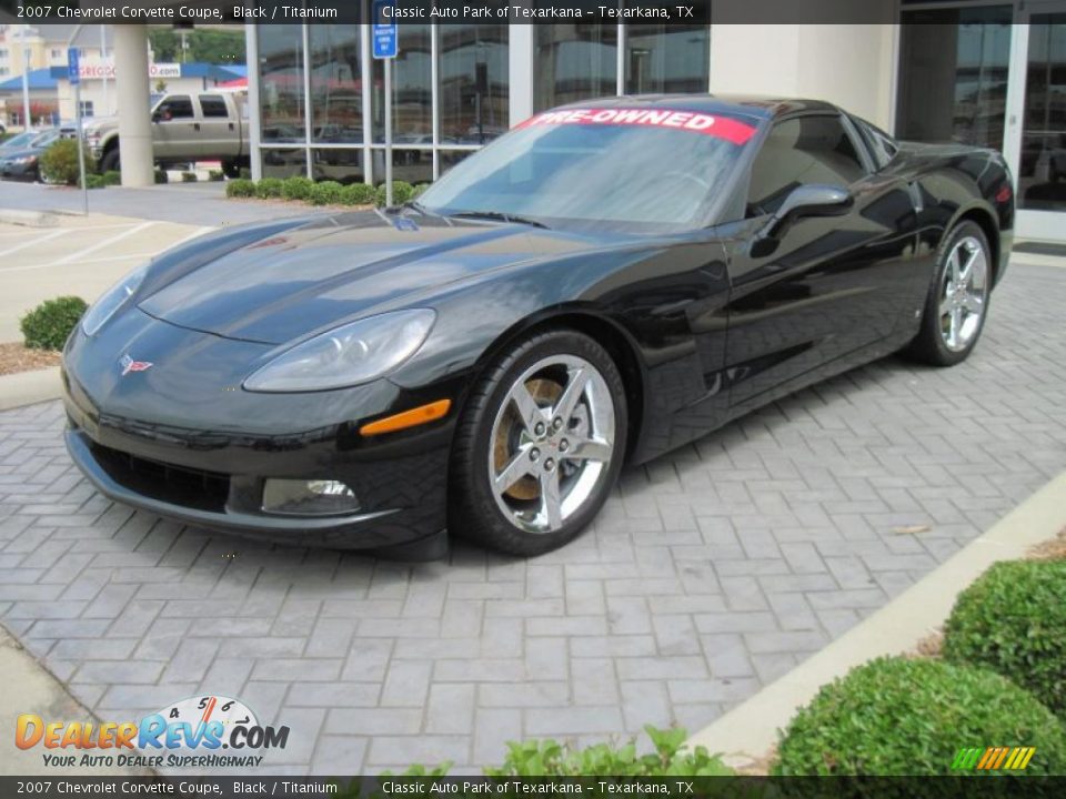 2007 Chevrolet Corvette Coupe Black / Titanium Photo #1