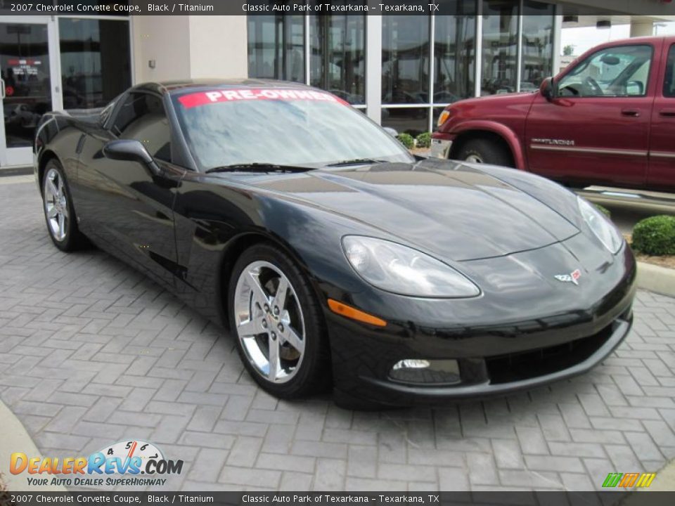2007 Chevrolet Corvette Coupe Black / Titanium Photo #2