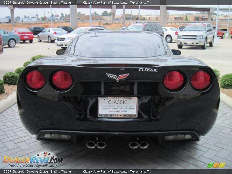 2007 Chevrolet Corvette Coupe Black / Titanium Photo #5