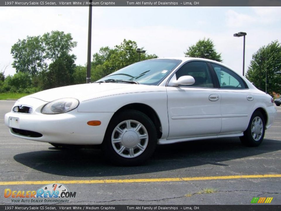 1997 Mercury Sable GS Sedan Vibrant White / Medium Graphite Photo #4