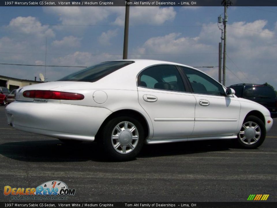 1997 Mercury Sable GS Sedan Vibrant White / Medium Graphite Photo #6