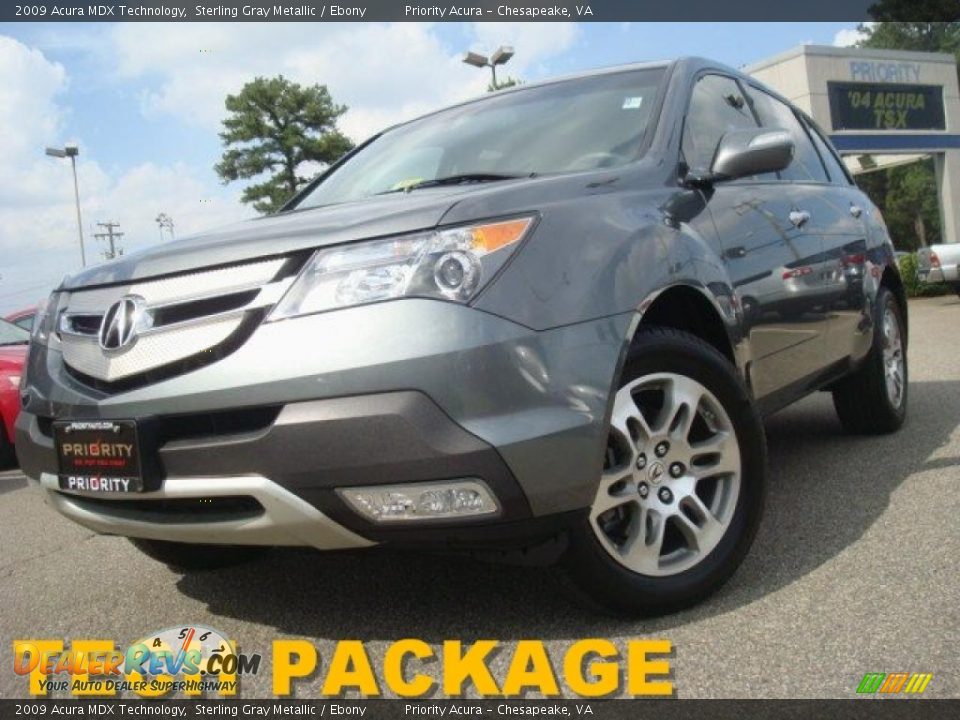 2009 Acura MDX Technology Sterling Gray Metallic / Ebony Photo #1