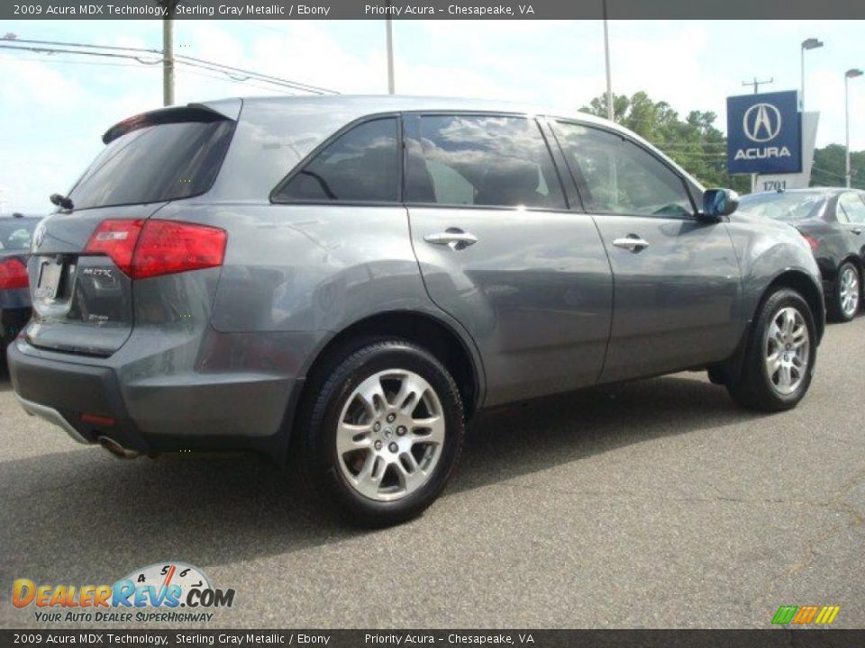 2009 Acura MDX Technology Sterling Gray Metallic / Ebony Photo #6