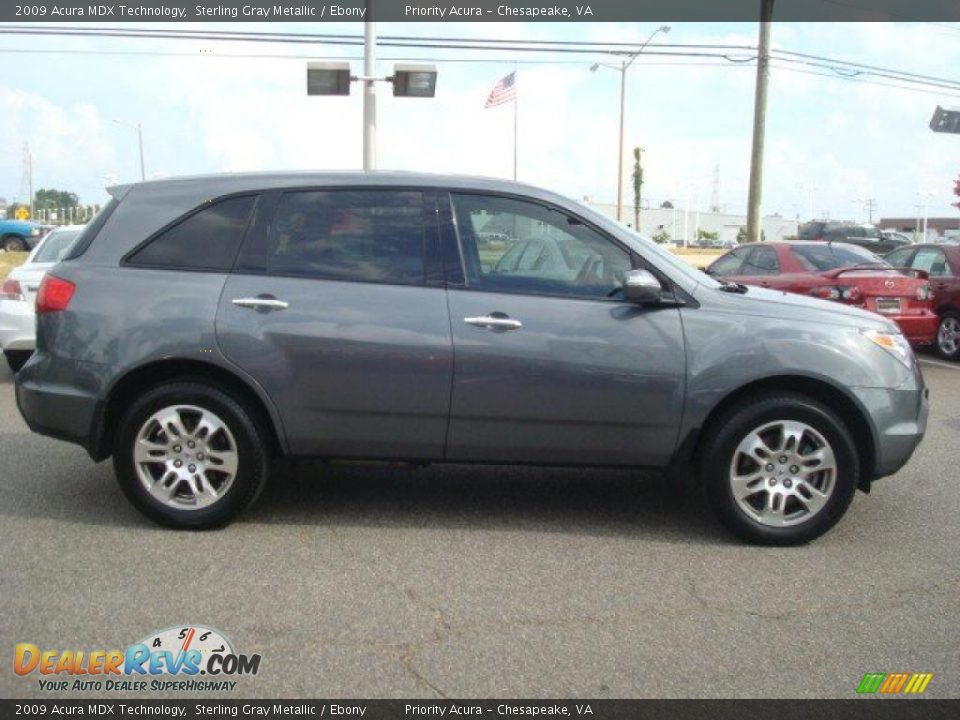 2009 Acura MDX Technology Sterling Gray Metallic / Ebony Photo #7
