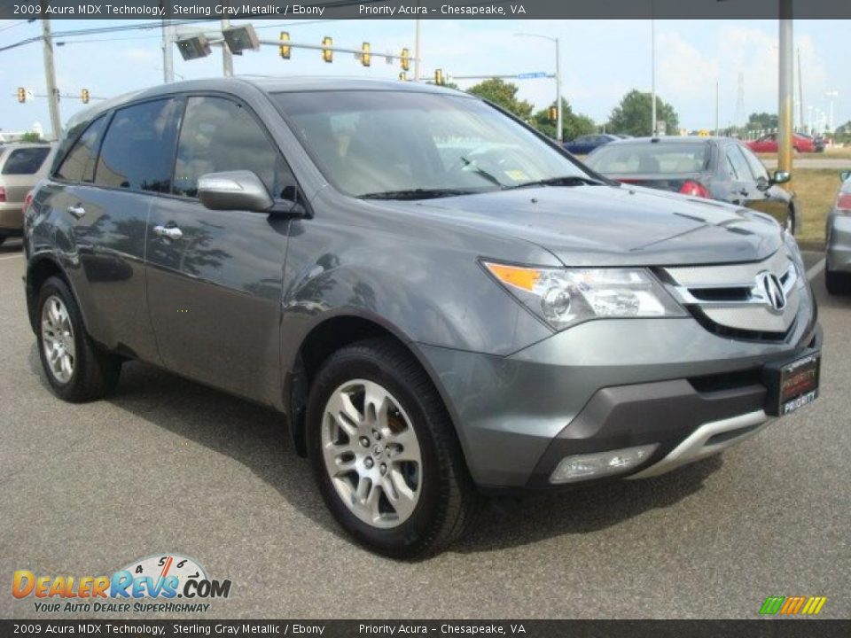 2009 Acura MDX Technology Sterling Gray Metallic / Ebony Photo #8
