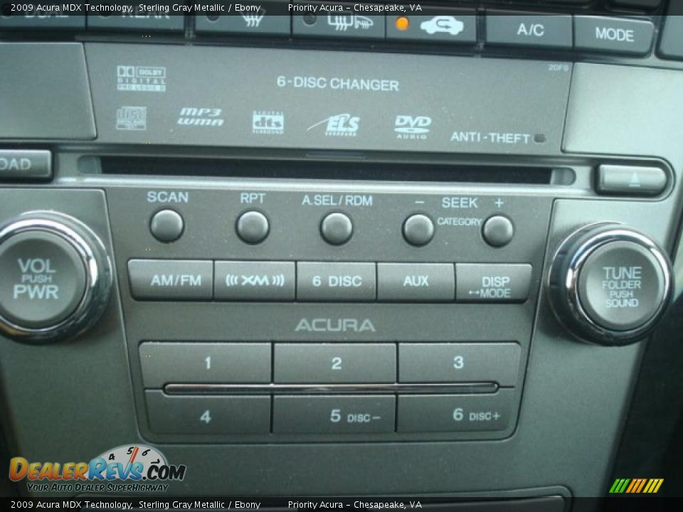 2009 Acura MDX Technology Sterling Gray Metallic / Ebony Photo #22