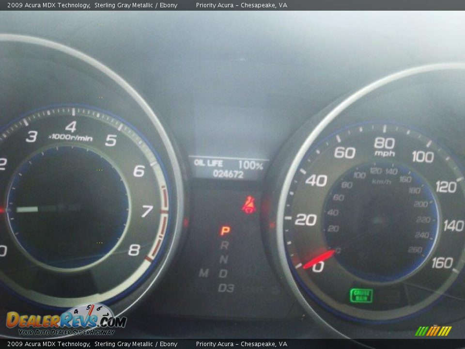 2009 Acura MDX Technology Sterling Gray Metallic / Ebony Photo #25