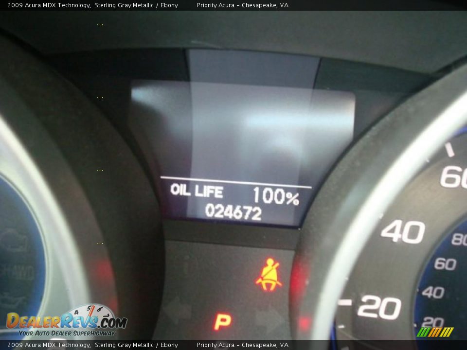 2009 Acura MDX Technology Sterling Gray Metallic / Ebony Photo #26