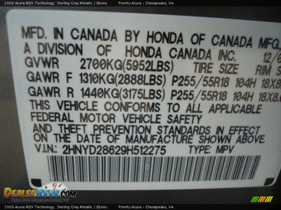 2009 Acura MDX Technology Sterling Gray Metallic / Ebony Photo #31