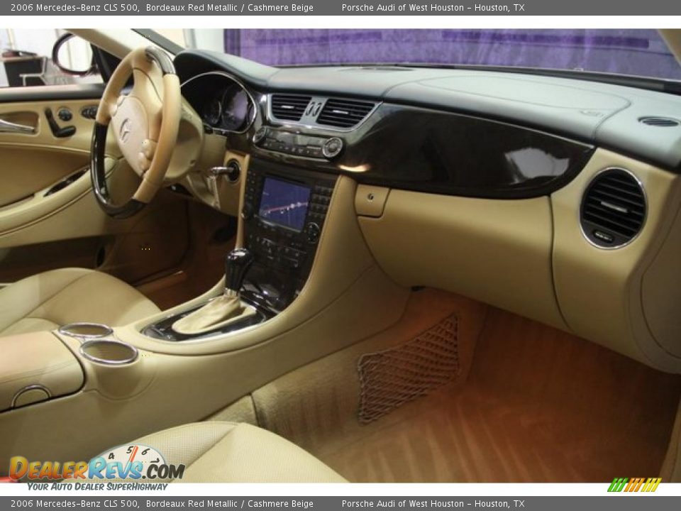 2006 Mercedes-Benz CLS 500 Bordeaux Red Metallic / Cashmere Beige Photo #27
