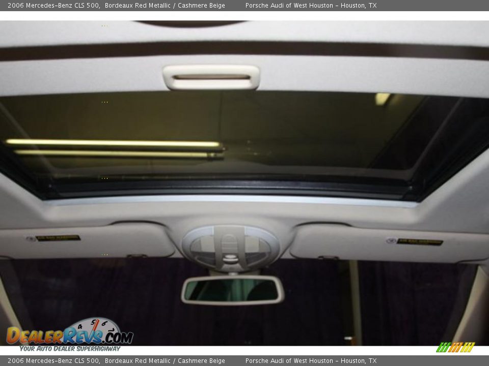 2006 Mercedes-Benz CLS 500 Bordeaux Red Metallic / Cashmere Beige Photo #31