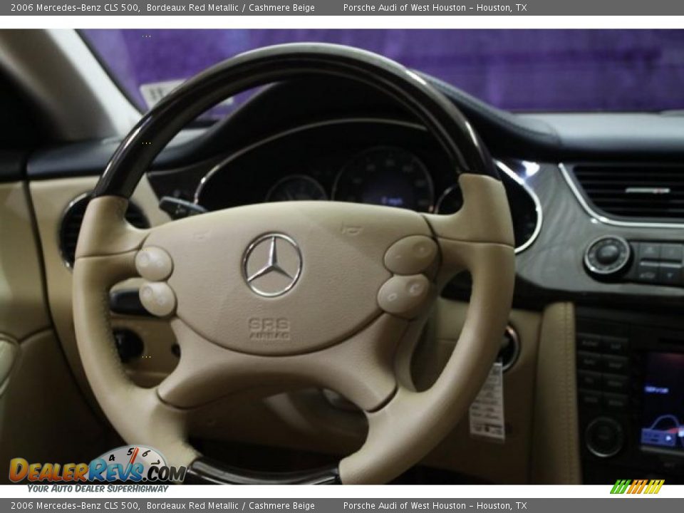 2006 Mercedes-Benz CLS 500 Bordeaux Red Metallic / Cashmere Beige Photo #32