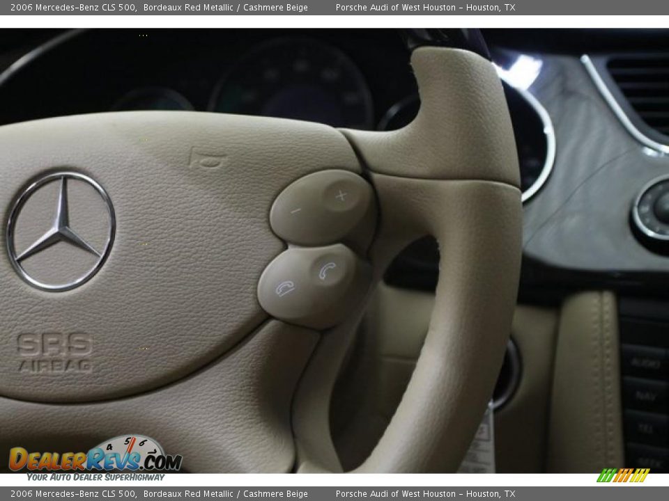 2006 Mercedes-Benz CLS 500 Bordeaux Red Metallic / Cashmere Beige Photo #33