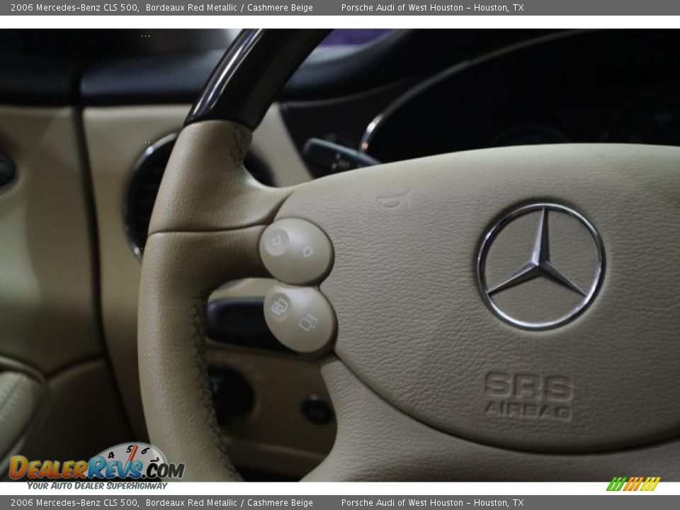 2006 Mercedes-Benz CLS 500 Bordeaux Red Metallic / Cashmere Beige Photo #34