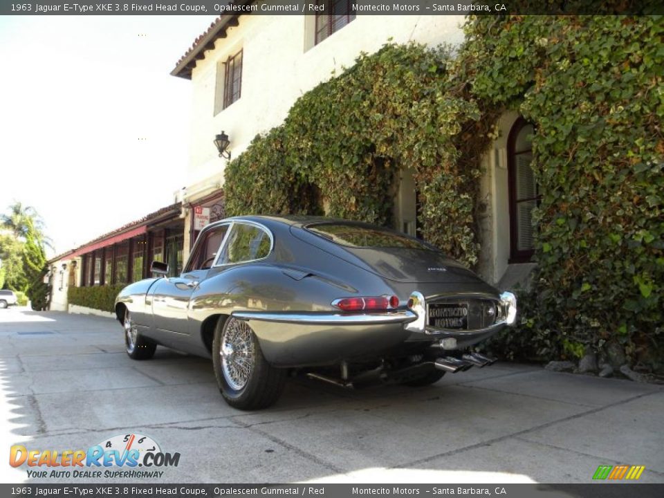 1963 Jaguar E-Type XKE 3.8 Fixed Head Coupe Opalescent Gunmetal / Red Photo #6