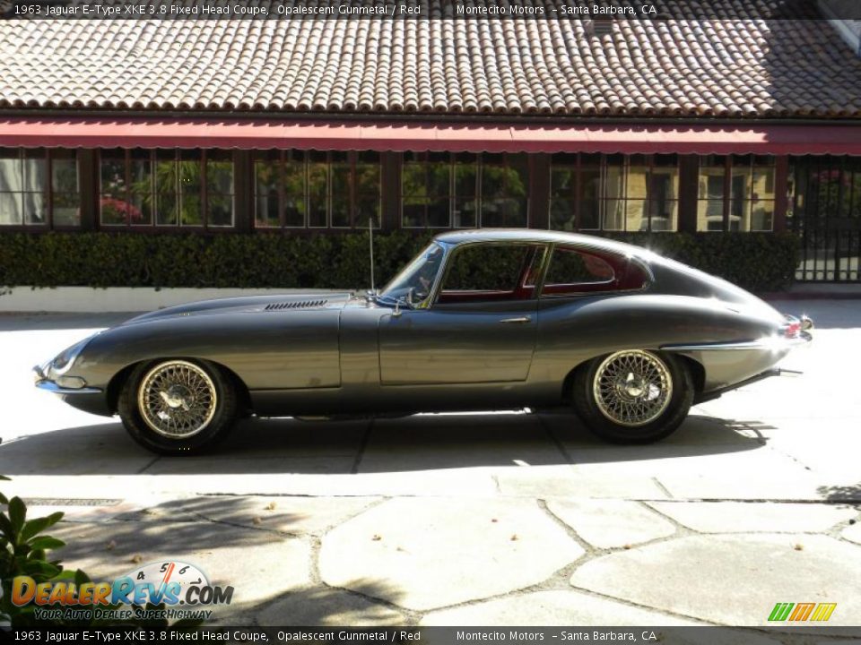 1963 Jaguar E-Type XKE 3.8 Fixed Head Coupe Opalescent Gunmetal / Red Photo #7