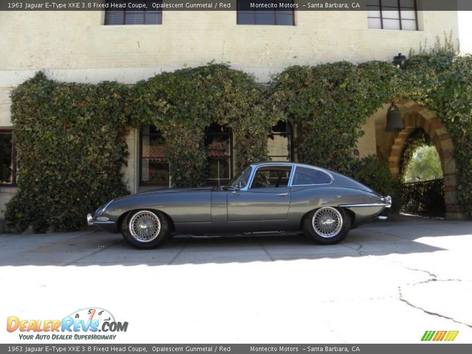 1963 Jaguar E-Type XKE 3.8 Fixed Head Coupe Opalescent Gunmetal / Red Photo #18